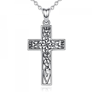 One Day Only！INFUSEU Sterling Silver Cross Pendant Necklaces for Women now 40.0% off , Confirmatio..
