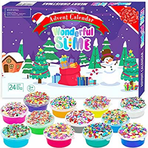 One Day Only！50.0% off PANSHAN Fidget Advent Calendar 2022 Crystal Slime Christmas Countdown Calen..