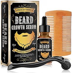 Beard Growth Kit for Men Gift, Beard Oil Grow Thick and Strong Beard, Long-lasting Beard Care Kit fo