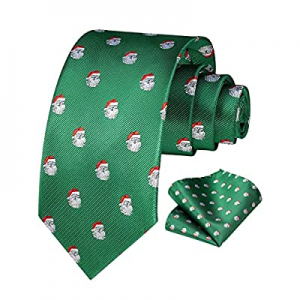 Briyard Mens Christmas Tie and Pocket Square Set now 40.0% off , Holiday Festival Ties for Men, Fu..