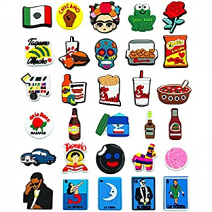Mexican Croc Charms now 65.0% off , 30pcs Mexican Charms for Crocs Clog Fit for Boys Girls Adults ..