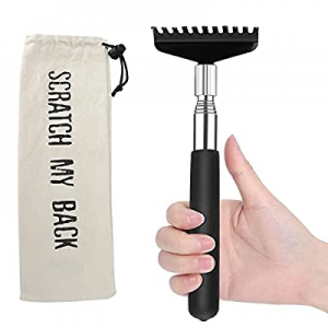 Oversized Portable Extendable Back Scratcher, Upgraded Metal Stainless Steel Telescoping Back Scratc