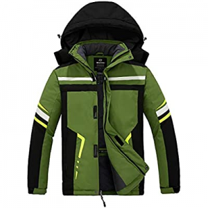 Wantdo Men's Windproof Snowboarding Jacket Mountain Waterproof Ski Jacket Warm Winter Snow Coa..