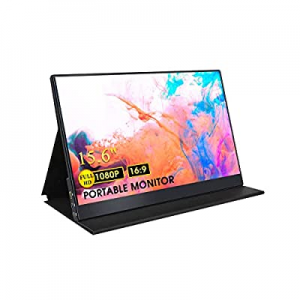 CNBANAN Portable Monitor, 15.6" Laptop Monitor Screen USB-C&HDMI Laptop Screen1080P IPS Spea