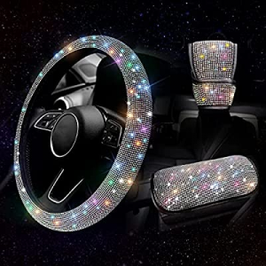 Bling Car Accessories for Women now 40.0% off , Bling Steering Wheel Cover Universal 15inch, Cente..