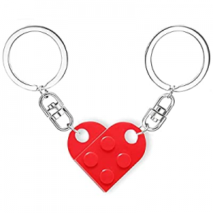 50.0% off Syzygium 2PCS Heart Matching Brick Keychains for Couple Boyfriend Girlfriend Wife husban..