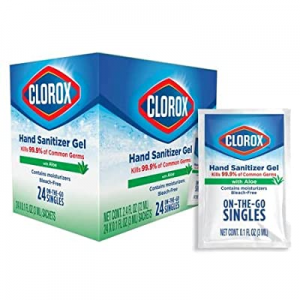 Clorox Hand Sanitizer Gel with Moisturizers and Aloe, 12-Pack, 24 Single-Use Pouches Per Pack (288 T