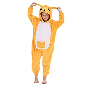 One Day Only！Kids Onesie Costume for Boys Girls Halloween Animal Cosplay One Piece Flannel Hooded ..