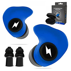 Ear Plugs Blue, Earplugs and Reusable Silicone Ear Plugs for Noise Cancelling, Comfortable Hearing P