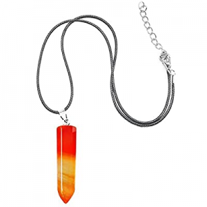 One Day Only！65.0% off Healing Crystal Necklace for Women Men Chakra Necklace Carnelian Necklace f..