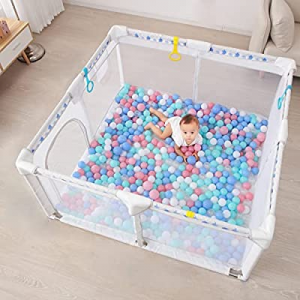 One Day Only！Bebikim Baby Playpen now 55.0% off ,Large Ball Pit Playpen for Babies and Toddlers,Ba..