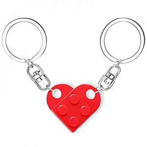 One Day Only！60.0% off Syzygium 2023 Valentine&#39;s Day Keychain - 2PCS Heart Matching Brick Keyc..