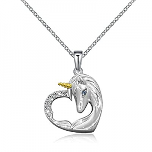 ACJNA 925 Sterling Silver Unicorn Pendant Necklace Jewelry for Girl Women now 60.0% off 