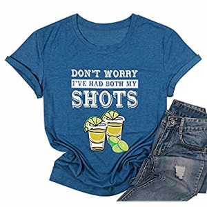 20.0% off Don&#39;t Worry I&#39;ve Had Both My Shots T Shirt Women Funny Saying Tee Shirt Humor Dr..