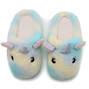 25.0% off Ainikas Boys Girls Plush House Slippers Toddler Liitle Kids Warm Fluffy Fuzzy Slippers N..