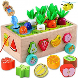 MOONTOY Toddlers Montessori Wooden Educational Toys for 1 2 3 4 Year Old Baby Boys Girls now 60.0%..