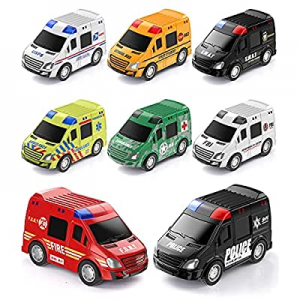 Geyiie Fire Truck Toys for Kids now 65.0% off , Alloy Toys Cars for Boys, Ambulance Truck Emergenc..