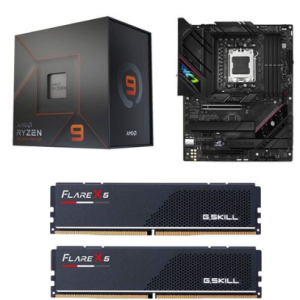 AMD Ryzen 9 7900X + ROG Strix B650E-F WiFi + G.Skill Flare X5 32GB DDR5 6000，直降$277 