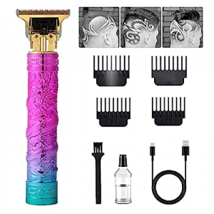Professional Hair Clippers for Men with 4 Guide Combs,Rechargeable T-Blade Hair Edgers Hair Clippers
