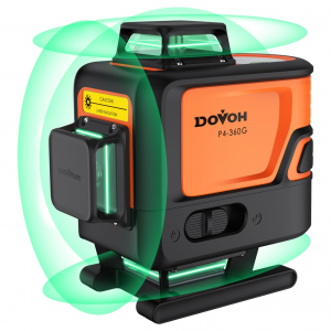 DOVOH 4D Laser Level 360 Self Leveling : High Accuracy Green Beam Rechargeable 4x360 Floor Laser