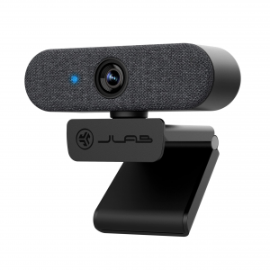 JLab Epic Cam USB HD Webcam, Black with Optional White Face Plate, Full 2k/30 FPS, 5 Megapixels,