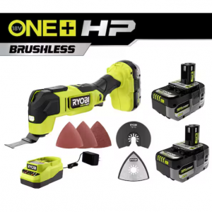 RYOBI ONE+ HP 18V 无刷无绳多功能工具套件，带 (2) 块 4.0 Ah 电池、2.0 Ah 电池和充电器