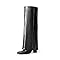 DREAM PAIRS Women's Knee High Boots Chunky High Heels Long Fold Over Boots Zipper Pointed Toe