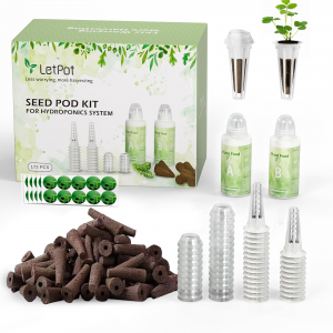 LetPot 172 Pcs Seed Pod Kits, Hydroponics Growing Sponges, Grow Anything Kit Pod for Hydroponic