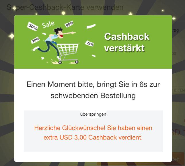 Jetzt ist dein Cashback offiziell aufgestockt Jetzt ist dein Cashback offiziell aufgestockt