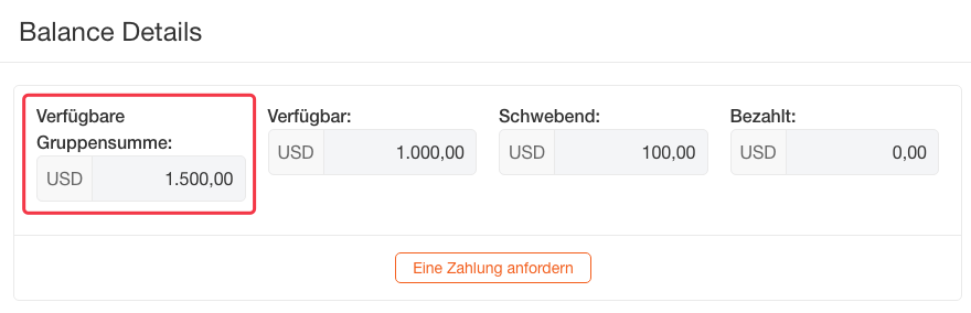 2. Sobald Ihr verfügbarer Betrag der Gruppenmitglieder die Auszahlungsbedingungen erfüllt 2. Sobald Ihr verfügbarer Betrag der Gruppenmitglieder die Auszahlungsbedingungen erfüllt
