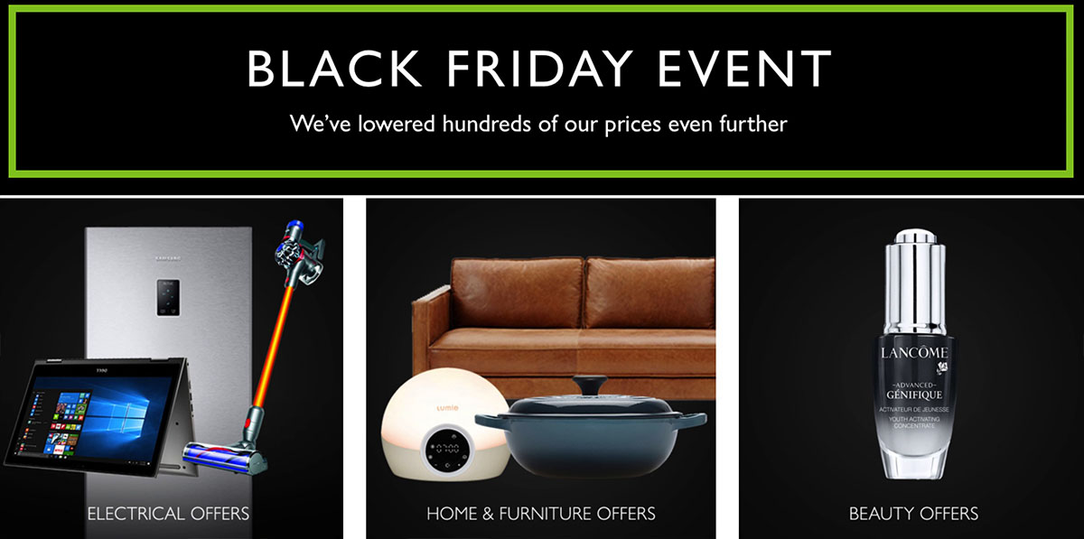 John Lewis 2018 黑五折扣 John Lewis 2018 黑五折扣