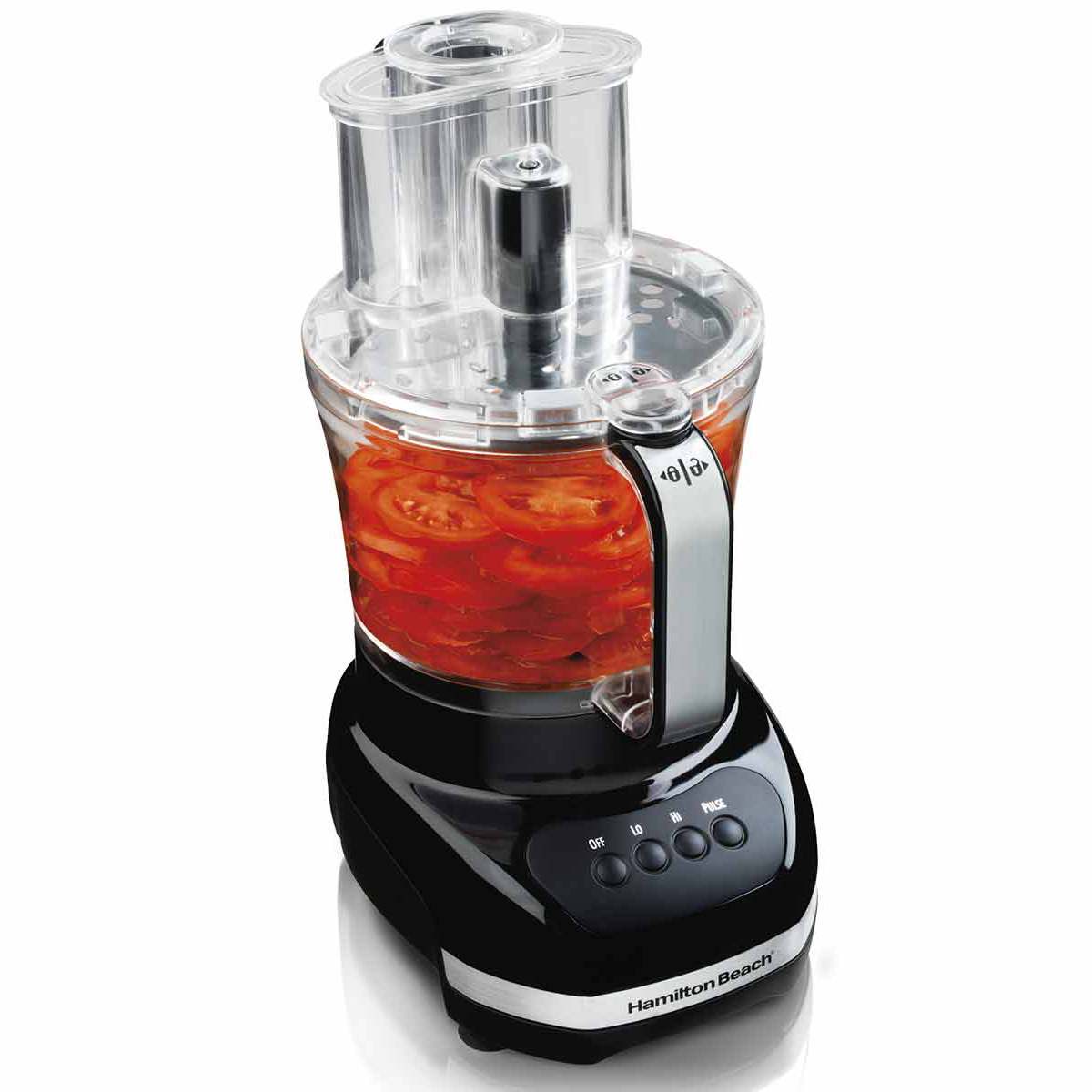 12-Cup Big Mouth® Duo Plus Food Processor with 2 Bowls, Touch Pad Controls, Black (70580)
