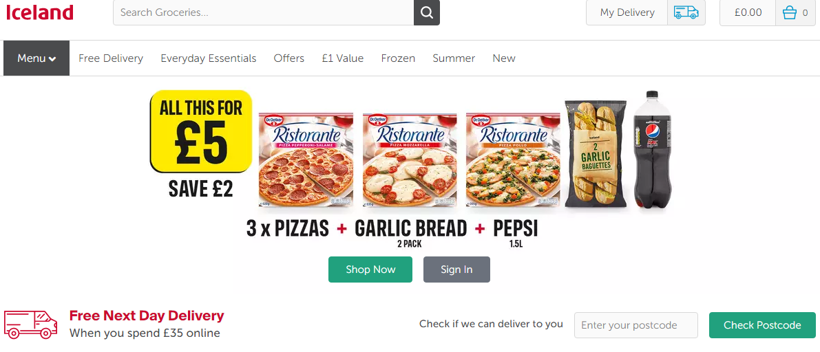 Iceland 冷冻食品专卖店