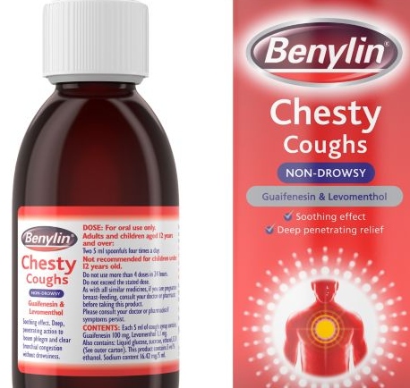 Benylin Chesty Coughs 缓解治疗有痰咳嗽 Benylin Chesty Coughs 缓解治疗有痰咳嗽