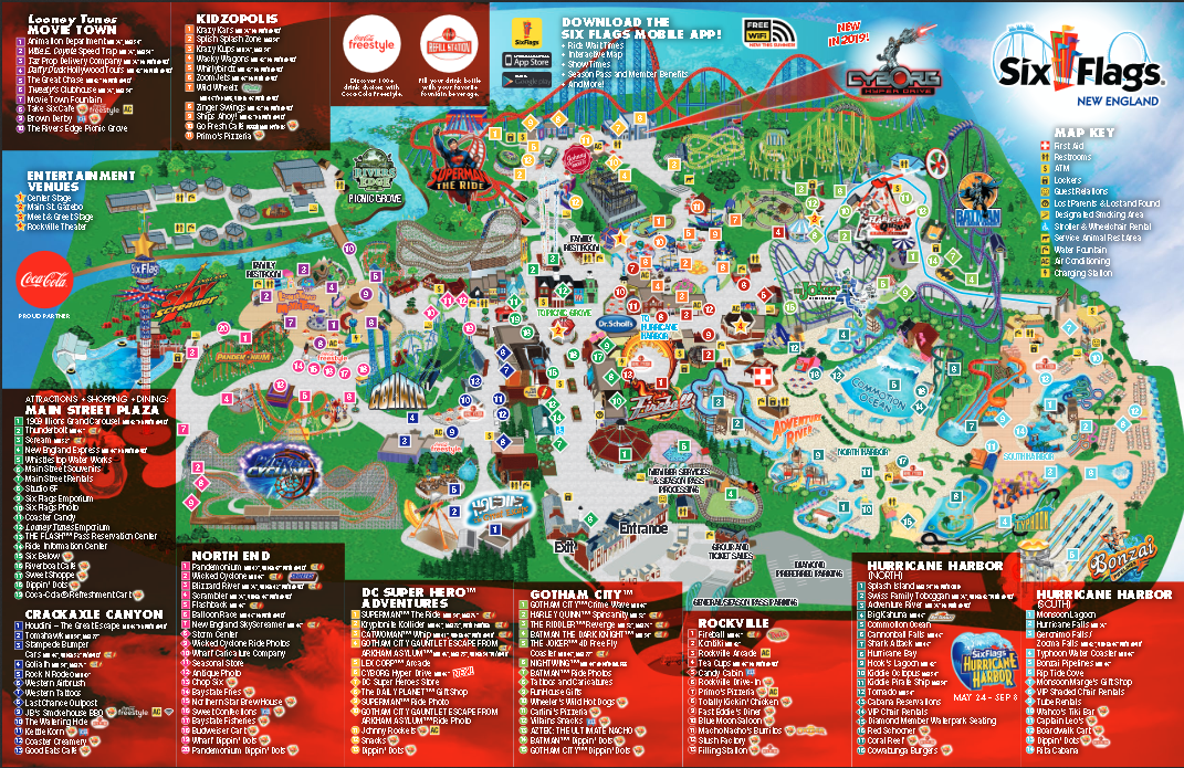 Unofficial OnLine Guide to Six Flags New England Tickets, Maps