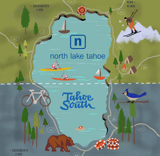 Lake Tahoe Tourist Map Planning An Ultimate Road Trips From San Jose To Lake Tahoe - Extrabux