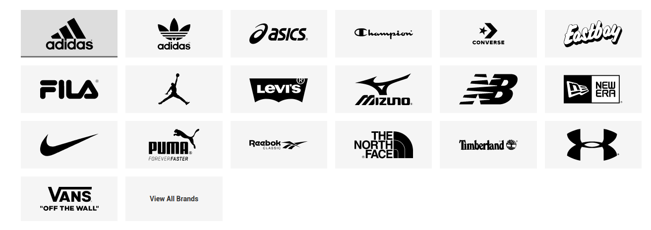 Eastbay上的球鞋品牌