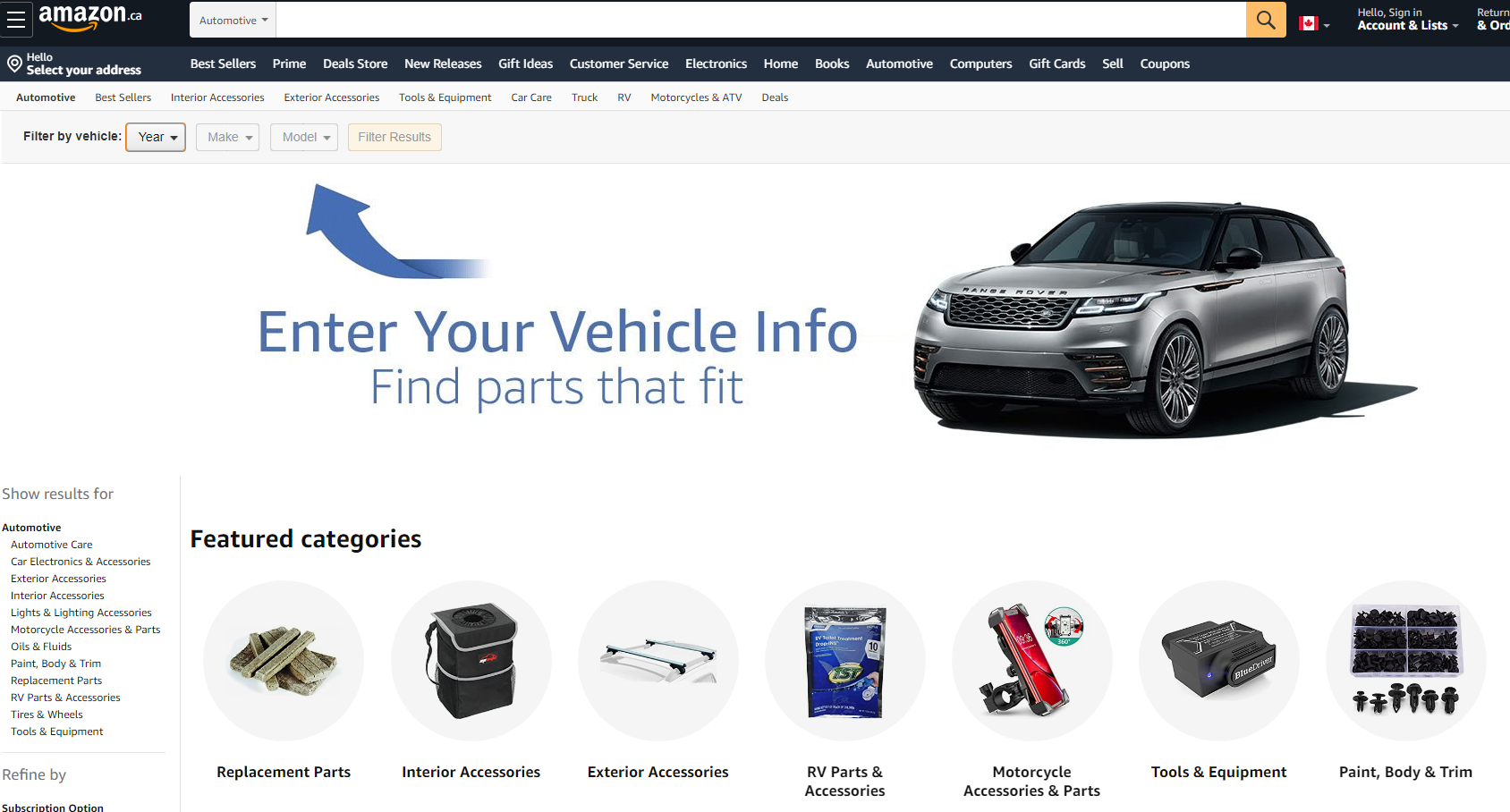Amazon.ca car parts
