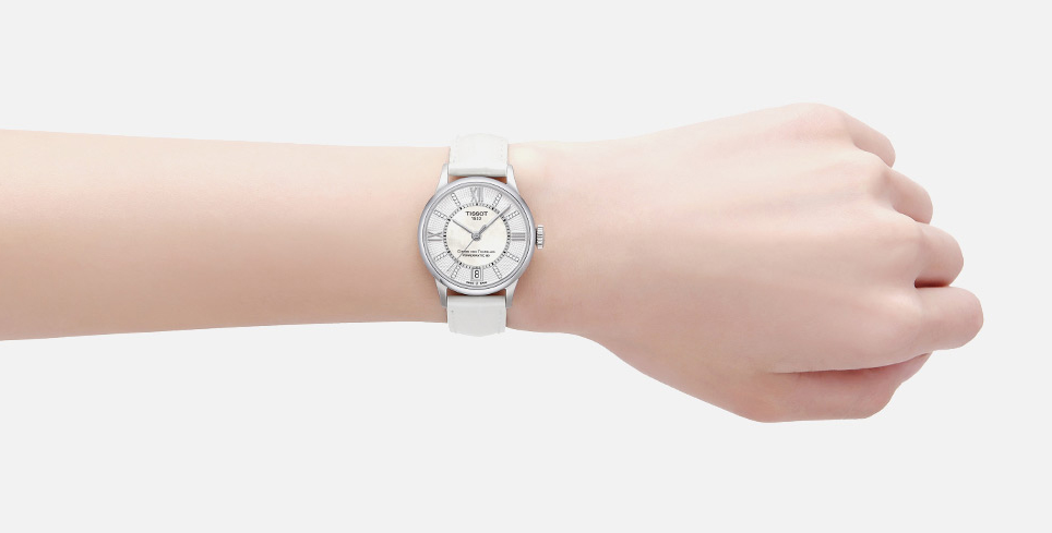 Tissot 天梭杜鲁尔系列皮带80机芯机械女表（T0992071611600）