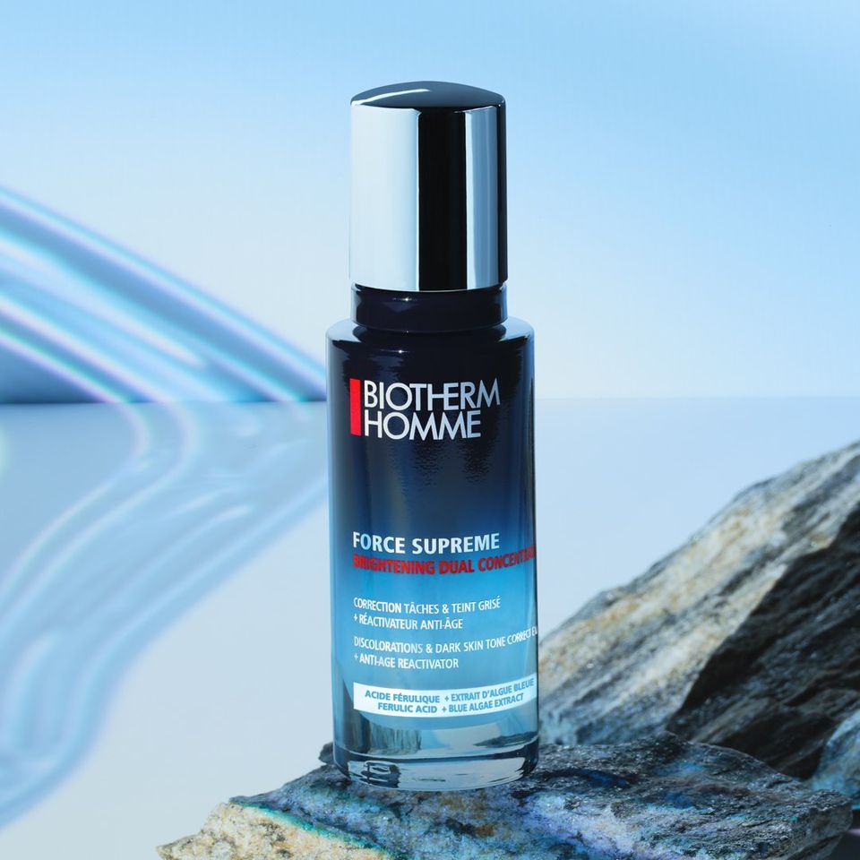 新品速递碧欧泉男士蓝钻双效提亮精华液成分功效分析蓝藻精华阿魏酸玻