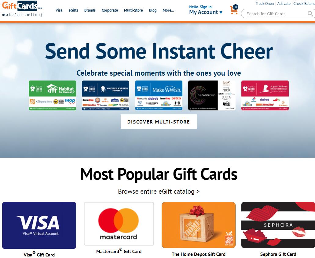 Exchange Gift Cards Online Electronically Instantly