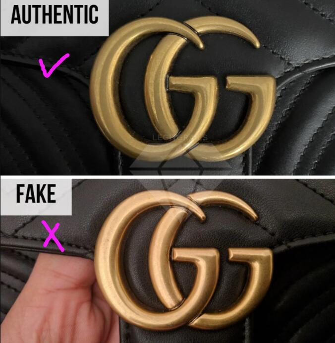 2022古驰Gucci GG Marmont双G链条包真假辨别+细节图对比鉴定（附海淘 