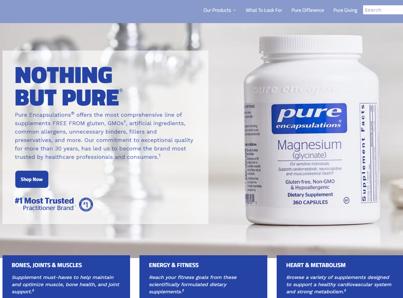 Thorne vs. Pure Encapsulations vs. Life Extension vs. Garden of Life