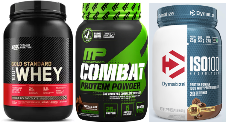 ON Gold Standard vs. MusclePharm Combat vs. Dymatize ISO 100: Which is Best for Weight Loss & Muscle Gain?