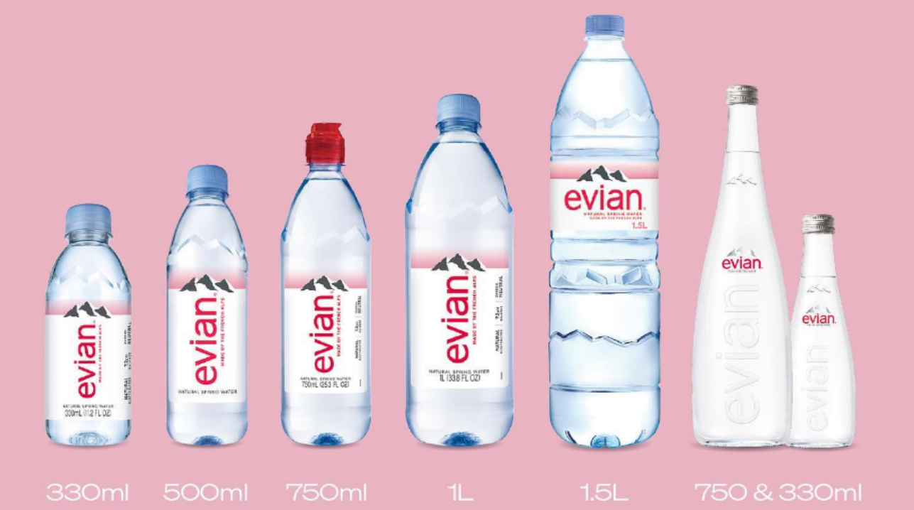 evian Natural Spring Water, 25.36 Fl Oz, 12 Count Bottles 