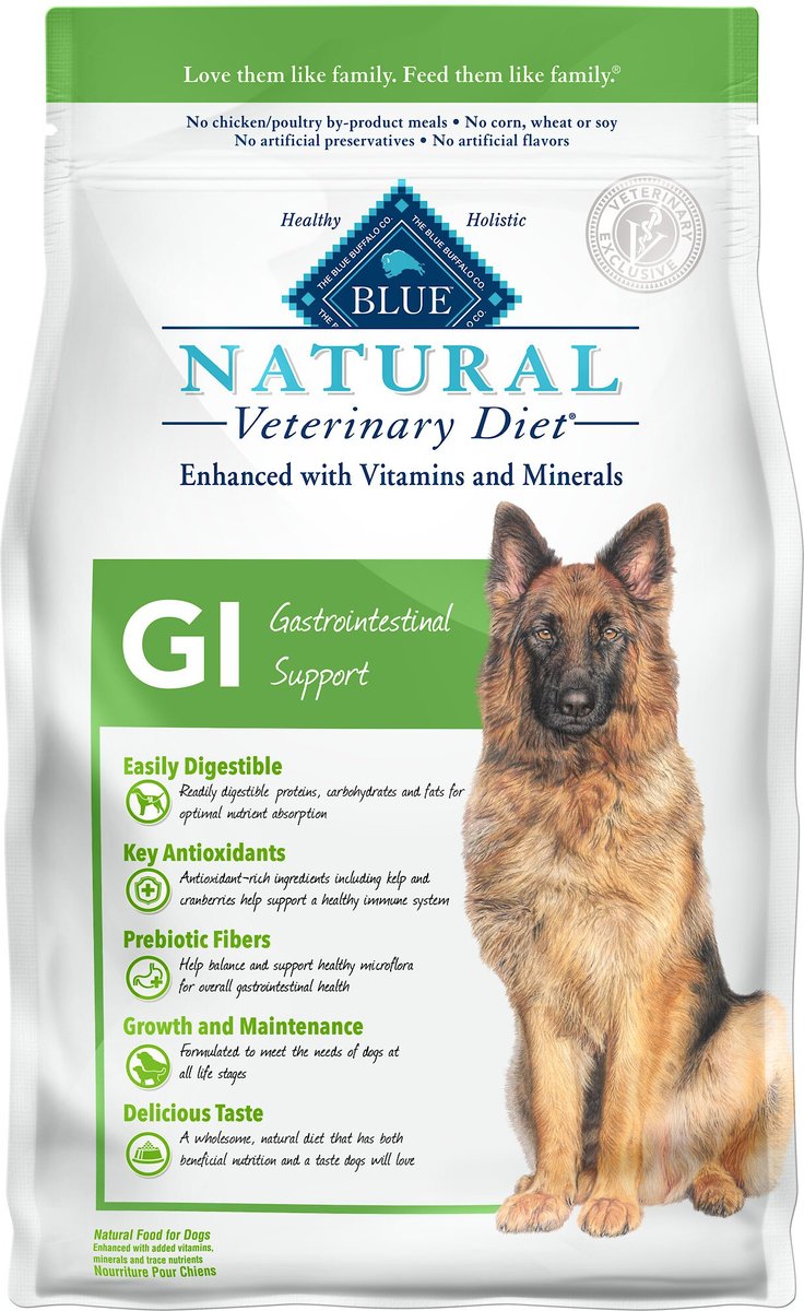 Blue Buffalo Natural Veterinary Diet GI Gastrointestinal Support Dry Dog Food, 6-lb bag slide 1 of 9