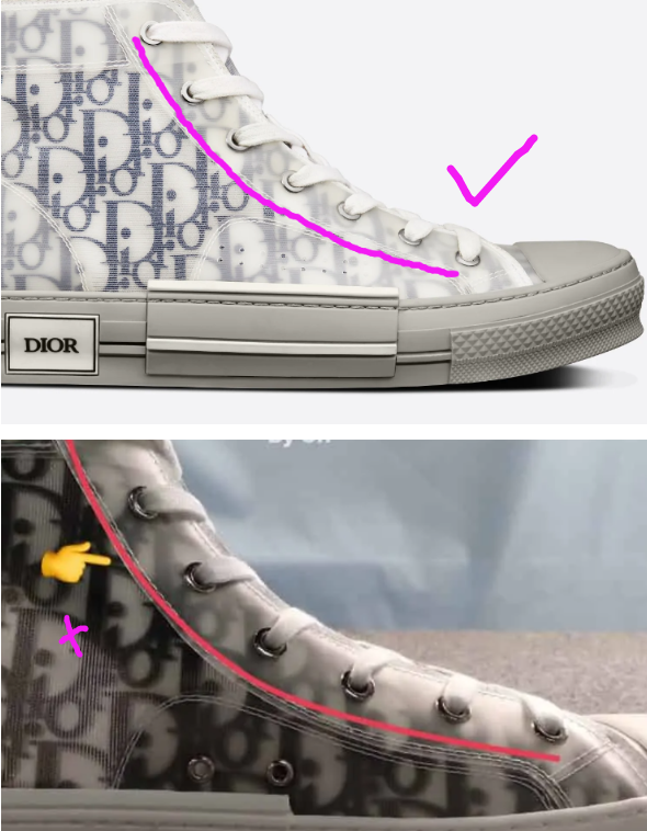 Check giày Cách phân biệt Dior B23 Oblique Logo real và fake  Hệ thống  phân phối Air Jordan chính hãng