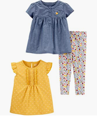 Set Abbigliamento Simple Joys By Carter's Per Bambine - 2 Maglie Manica Lunga E 2 Leggings - Foto 4