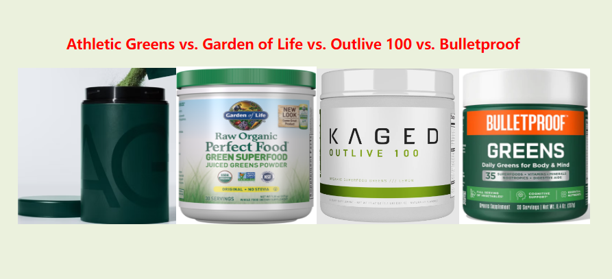 Athletic Greens vs. Garden of Life vs. Outlive 100 vs. Bulletproof: Which One Wins the Greens Powder Showdown?