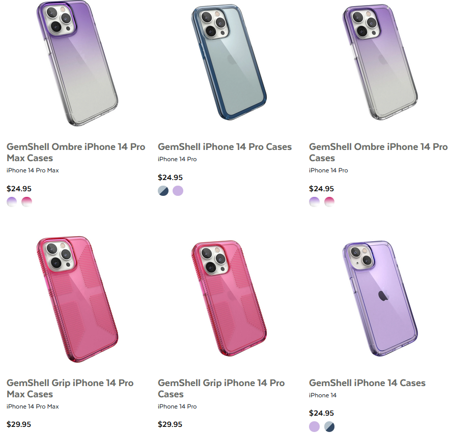 Speck Presidio vs. Presidio 2 vs. GemShell vs. CandyShell Differences